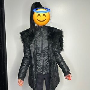 rudsak atelier noir xs black down winter parka jacket